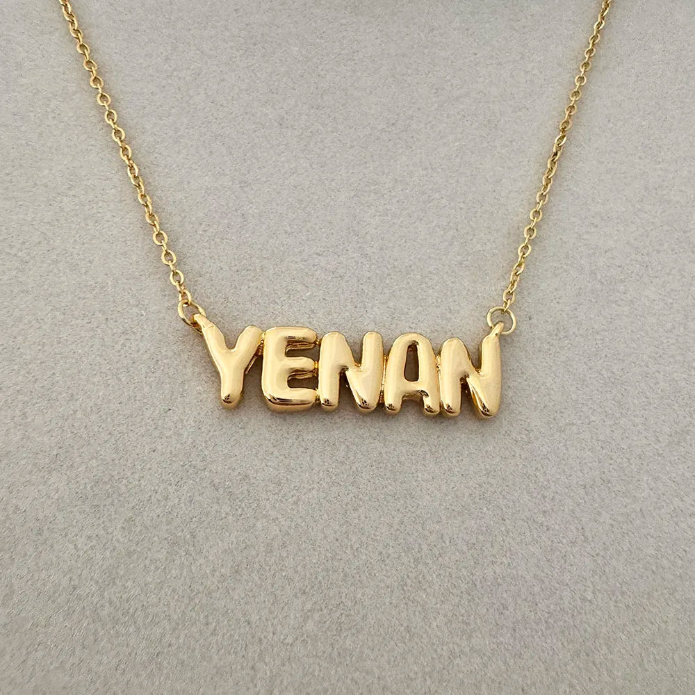 Balloon Bubble Name Necklace